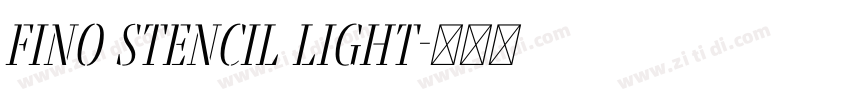 Fino Stencil Light字体转换